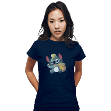 Load image into Gallery viewer, Shirts Fitted Shirts, Woman / Small / Navy Irish Alien
