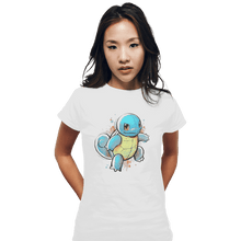 Load image into Gallery viewer, Shirts Fitted Shirts, Woman / Small / White Water Ink
