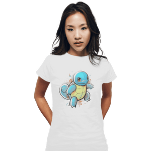Shirts Fitted Shirts, Woman / Small / White Water Ink