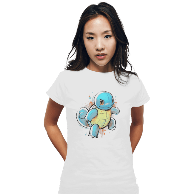 Shirts Fitted Shirts, Woman / Small / White Water Ink