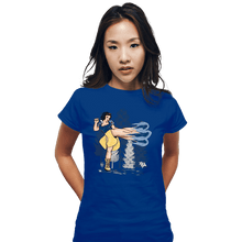 Load image into Gallery viewer, Secret_Shirts Fitted Shirts, Woman / Small / Royal Blue Chun White Kick
