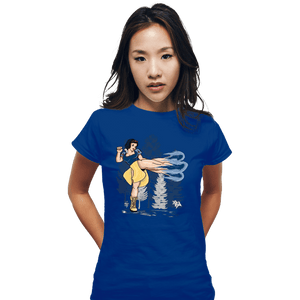 Secret_Shirts Fitted Shirts, Woman / Small / Royal Blue Chun White Kick