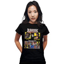Load image into Gallery viewer, Daily_Deal_Shirts Fitted Shirts, Woman / Small / Black Jurassic Fighter
