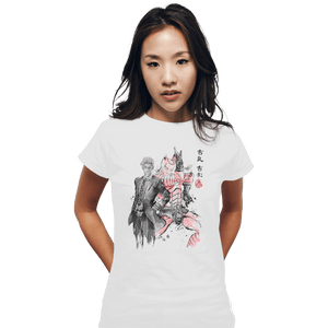 Shirts Fitted Shirts, Woman / Small / White Killer Queen Sumi-e