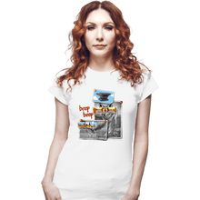 Load image into Gallery viewer, Daily_Deal_Shirts Fitted Shirts, Woman / Small / White Beep Beep
