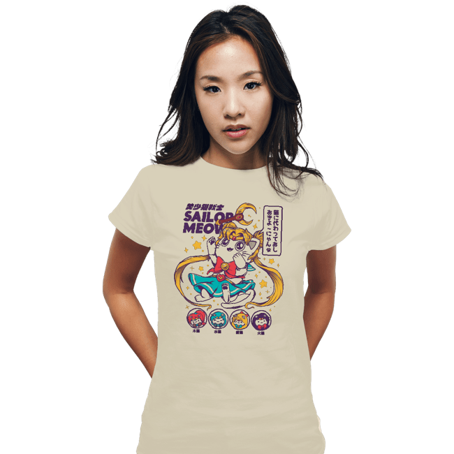 Secret_Shirts Fitted Shirts, Woman / Small / White Pretty Sailor Meow