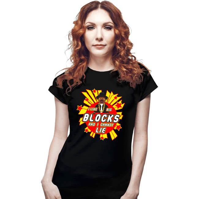 Secret_Shirts Fitted Shirts, Woman / Small / Black Big Blocks