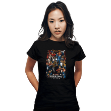Load image into Gallery viewer, Daily_Deal_Shirts Fitted Shirts, Woman / Small / Black Super Horror Icons
