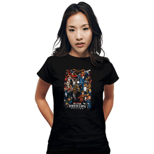 Daily_Deal_Shirts Fitted Shirts, Woman / Small / Black Super Horror Icons