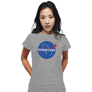 Daily_Deal_Shirts Fitted Shirts, Woman / Small / Sports Grey Nasa Doge