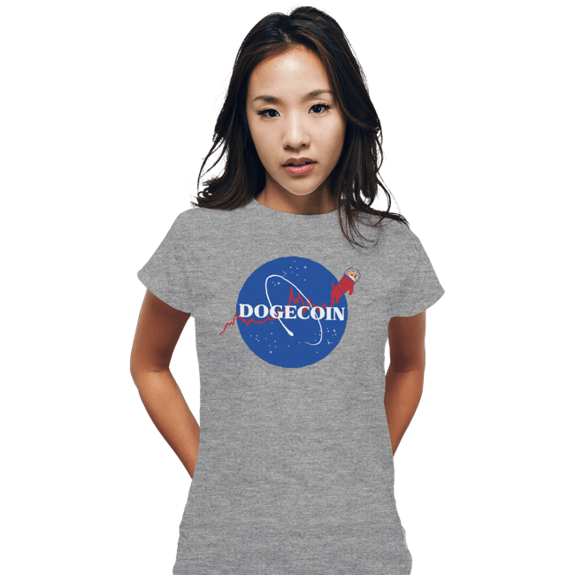 Daily_Deal_Shirts Fitted Shirts, Woman / Small / Sports Grey Nasa Doge