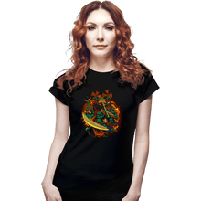 Load image into Gallery viewer, Daily_Deal_Shirts Fitted Shirts, Woman / Small / Black Cowabunga
