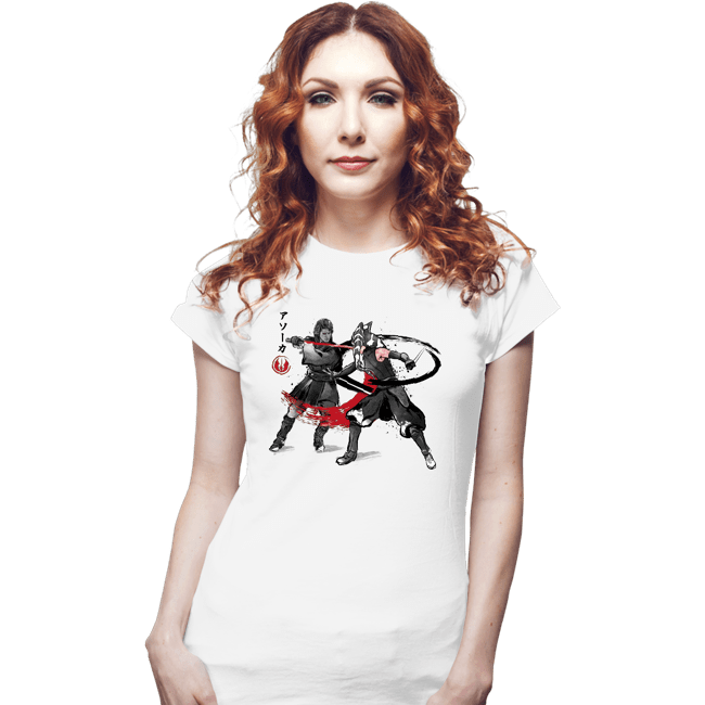 Daily_Deal_Shirts Fitted Shirts, Woman / Small / White The Final Lesson Sumi-e