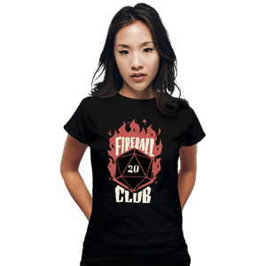 Daily_Deal_Shirts Fitted Shirts, Woman / Small / Black Fireball club