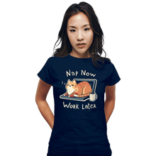 Load image into Gallery viewer, Secret_Shirts Fitted Shirts, Woman / Small / Navy Priorities
