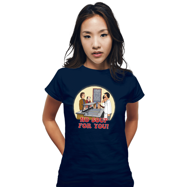 Daily_Deal_Shirts Fitted Shirts, Woman / Small / Navy Seinfeld's Soup