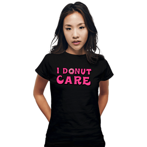 Shirts Fitted Shirts, Woman / Small / Black I Donut Care