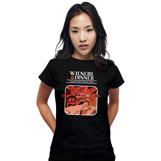 Secret_Shirts Fitted Shirts, Woman / Small / Black Wieners 4 Dinner