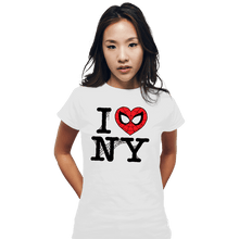 Load image into Gallery viewer, Daily_Deal_Shirts Fitted Shirts, Woman / Small / White I Spider NY
