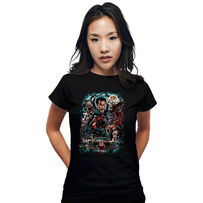 Secret_Shirts Fitted Shirts, Woman / Small / Black Kicking The Devil!
