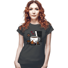 Load image into Gallery viewer, Secret_Shirts Fitted Shirts, Woman / Small / Charcoal Coffee And Cigarette
