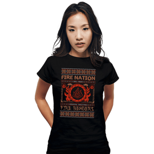 Shirts Fitted Shirts, Woman / Small / Black Fire Nation Ugly Sweater