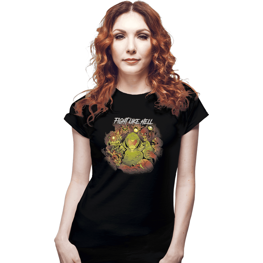 Shirts Fitted Shirts, Woman / Small / Black Fight Like Hell
