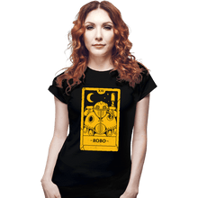 Load image into Gallery viewer, Shirts Fitted Shirts, Woman / Small / Black Robo Tarot Card
