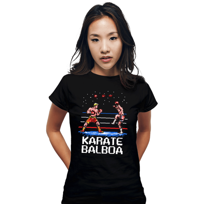 Secret_Shirts Fitted Shirts, Woman / Small / Black Karate Balboa