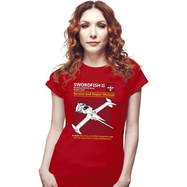 Secret_Shirts Fitted Shirts, Woman / Small / Red Swordfish Repair