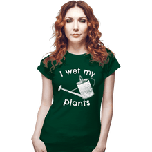 Load image into Gallery viewer, Shirts Fitted Shirts, Woman / Small / Irish Green I Wet My Plants
