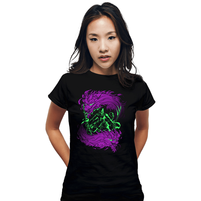 Daily_Deal_Shirts Fitted Shirts, Woman / Small / Black Legendary Pirate Hunter