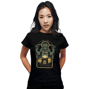 Daily_Deal_Shirts Fitted Shirts, Woman / Small / Black Summoning Cthulhu!