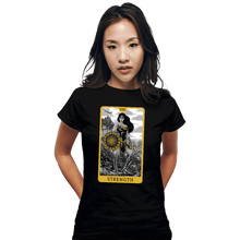 Load image into Gallery viewer, Daily_Deal_Shirts Fitted Shirts, Woman / Small / Black JL Tarot - Strength
