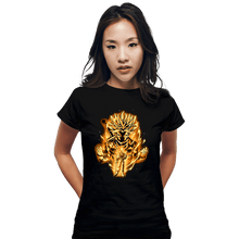 Load image into Gallery viewer, Daily_Deal_Shirts Fitted Shirts, Woman / Small / Black Golden Saiyan Trunks
