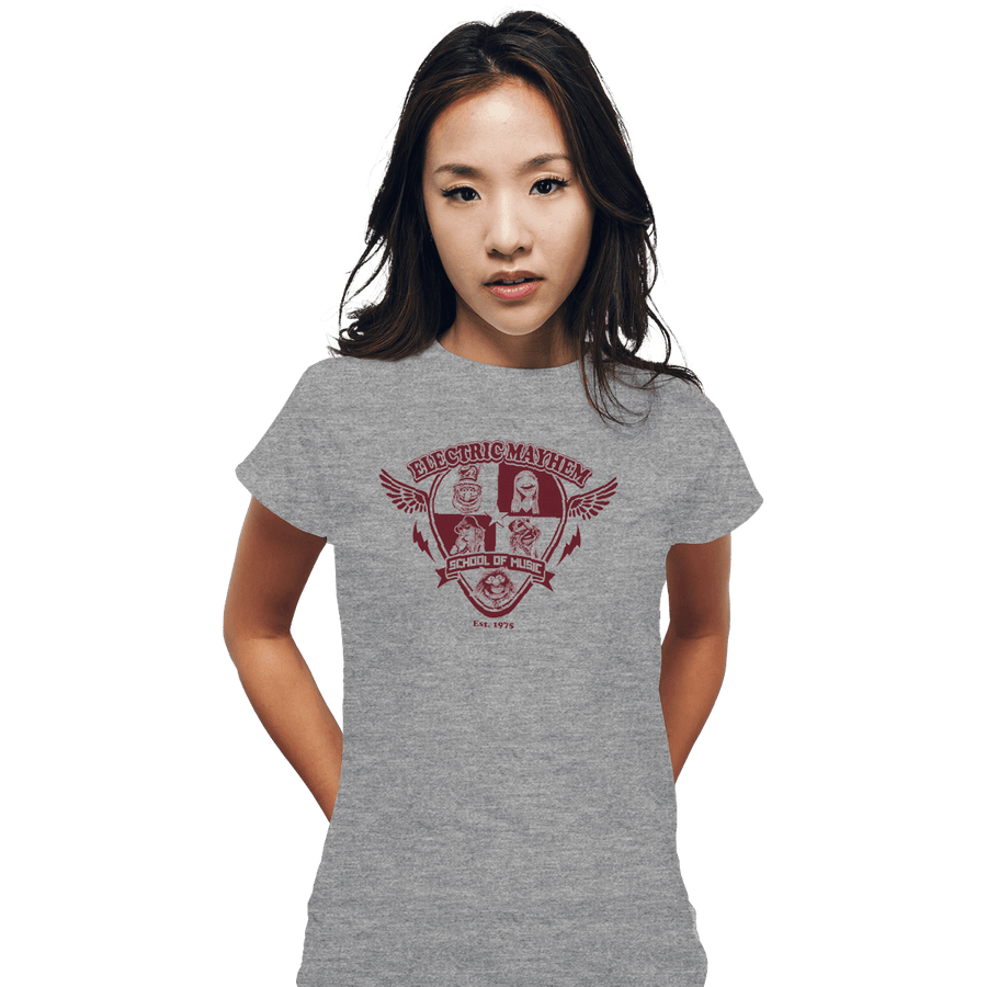Shirts Fitted Shirts, Woman / Small / Sports Grey Electric Mayhem School Of Music