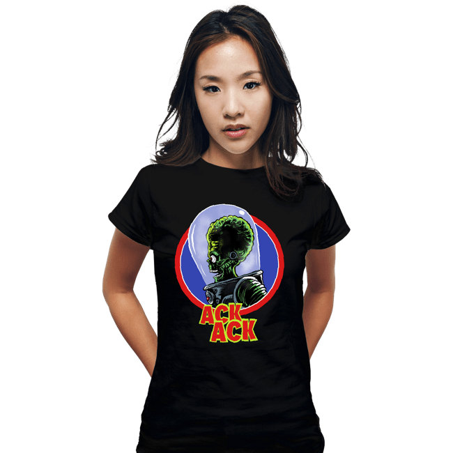 Daily_Deal_Shirts Fitted Shirts, Woman / Small / Black Ack Ack