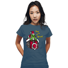 Load image into Gallery viewer, Secret_Shirts Fitted Shirts, Woman / Small / Indigo Blue Long Live The Grinch!

