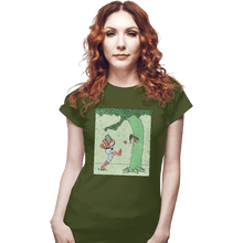 Load image into Gallery viewer, Secret_Shirts Fitted Shirts, Woman / Small / Military Green Captn Planet
