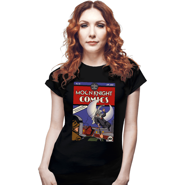 Secret_Shirts Fitted Shirts, Woman / Small / Black Moon Detective