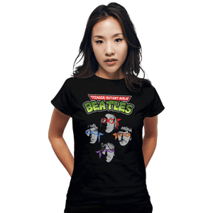 Shirts Fitted Shirts, Woman / Small / Black Ninja Beatles