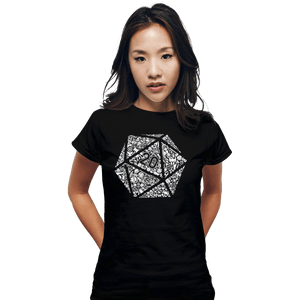 Shirts Fitted Shirts, Woman / Small / Black Mosaic D20
