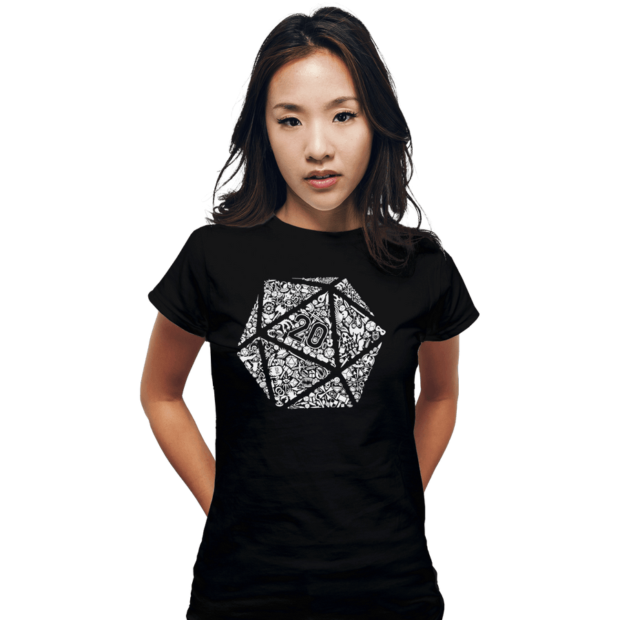 Shirts Fitted Shirts, Woman / Small / Black Mosaic D20