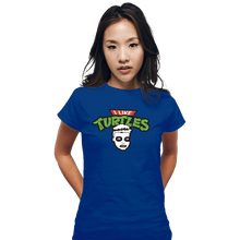 Load image into Gallery viewer, Daily_Deal_Shirts Fitted Shirts, Woman / Small / Royal Blue I Like Turtles
