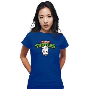 Daily_Deal_Shirts Fitted Shirts, Woman / Small / Royal Blue I Like Turtles