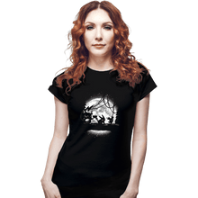 Load image into Gallery viewer, Shirts Fitted Shirts, Woman / Small / Black Moonlight Electric Types
