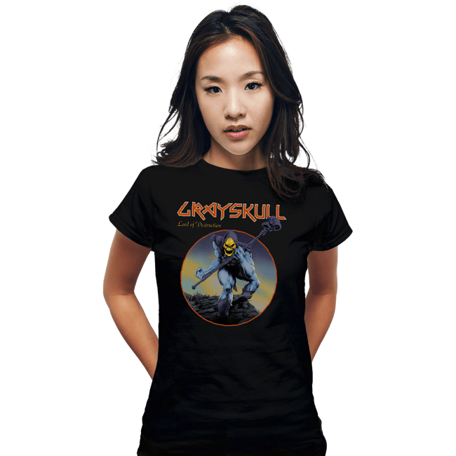 Daily_Deal_Shirts Fitted Shirts, Woman / Small / Black Skeletor Rocks