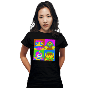 Shirts Fitted Shirts, Woman / Small / Black Pop NES