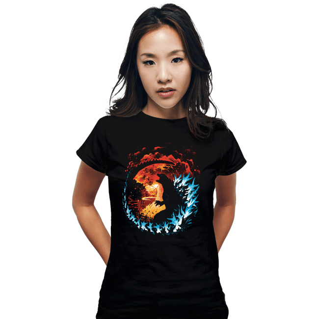Daily_Deal_Shirts Fitted Shirts, Woman / Small / Black Atomic Destruction