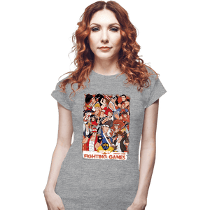 Daily_Deal_Shirts Fitted Shirts, Woman / Small / Sports Grey SNK Fight